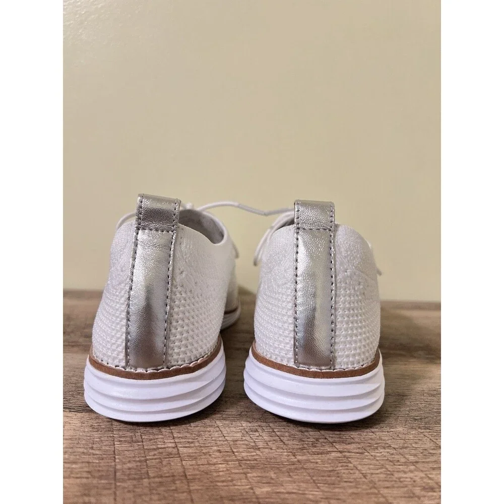 Cole Haan GrandPro Stitchlite Oxford Shoes White Knit 8.5B Women’s Lightweight - Picture 4 of 8